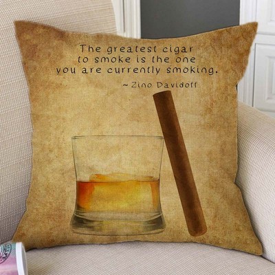 Poszewka na poduszkę z plakatem Art i cytowymi Whisky z kulturową tematyką wina - Wianko - 14