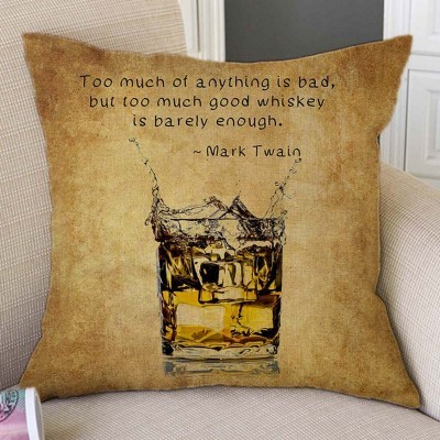 Poszewka na poduszkę z plakatem Art i cytowymi Whisky z kulturową tematyką wina - Wianko - 12