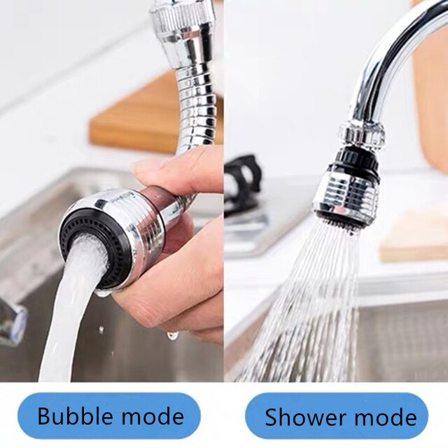 Filtr obrotowy do kranu z reduktorem przepływu i ruchomą głowicą prysznicową do kuchni i łazienki - Wianko - 2