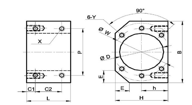 Nakrętka ball obudowa uchwyt do śruby kulowej SFU1604, SFU1605, SFU1610 – stop aluminium, darmowa wysyłka 3 sztuk/partia - Wianko - 4