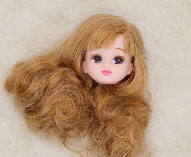 Długie włosy Licca - lalki głowy z krótkimi, długimi i kręconymi włosami, złote i żółte, DIY akcesoria lalki chłopiec dziewczyna - Wianko - 28