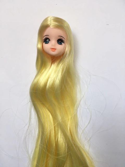 Długie włosy Licca - lalki głowy z krótkimi, długimi i kręconymi włosami, złote i żółte, DIY akcesoria lalki chłopiec dziewczyna - Wianko - 25