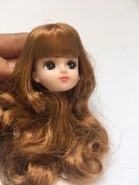 Długie włosy Licca - lalki głowy z krótkimi, długimi i kręconymi włosami, złote i żółte, DIY akcesoria lalki chłopiec dziewczyna - Wianko - 15