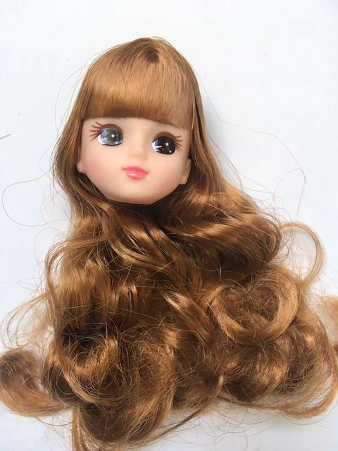 Długie włosy Licca - lalki głowy z krótkimi, długimi i kręconymi włosami, złote i żółte, DIY akcesoria lalki chłopiec dziewczyna - Wianko - 23
