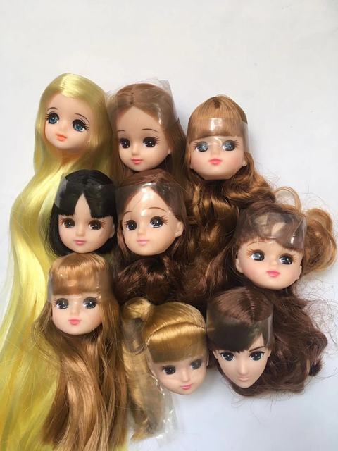 Długie włosy Licca - lalki głowy z krótkimi, długimi i kręconymi włosami, złote i żółte, DIY akcesoria lalki chłopiec dziewczyna - Wianko - 27
