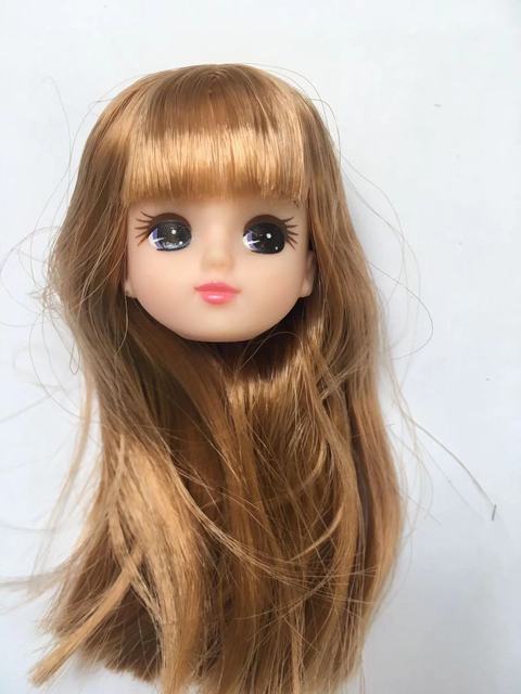 Długie włosy Licca - lalki głowy z krótkimi, długimi i kręconymi włosami, złote i żółte, DIY akcesoria lalki chłopiec dziewczyna - Wianko - 20