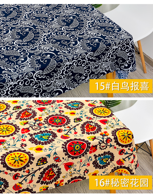 Tkanina lniana w stylu narodowym, drukowana, bawełniana, handmade, patchwork do uszycia DIY na torebki, obrusy – 145*50cm - Wianko - 9