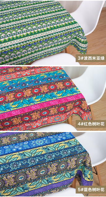 Tkanina lniana w stylu narodowym, drukowana, bawełniana, handmade, patchwork do uszycia DIY na torebki, obrusy – 145*50cm - Wianko - 5