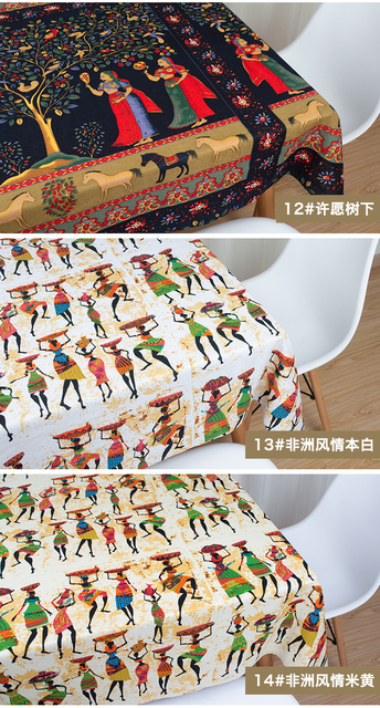Tkanina lniana w stylu narodowym, drukowana, bawełniana, handmade, patchwork do uszycia DIY na torebki, obrusy – 145*50cm - Wianko - 8