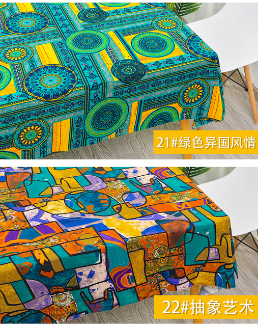 Tkanina lniana w stylu narodowym, drukowana, bawełniana, handmade, patchwork do uszycia DIY na torebki, obrusy – 145*50cm - Wianko - 12