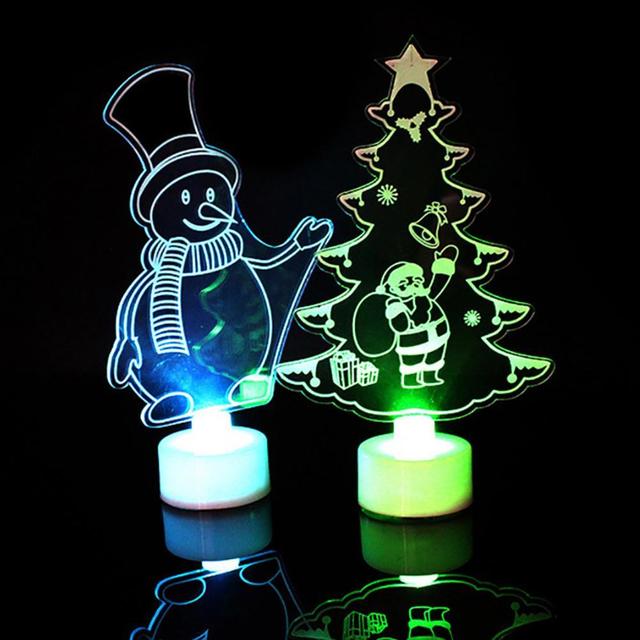 Lampka nocna Santa LED do ozdoby choinki - plastikowa ozdoba dla firm i domu - Wianko - 3