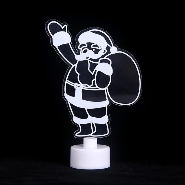 Lampka nocna Santa LED do ozdoby choinki - plastikowa ozdoba dla firm i domu - Wianko - 8