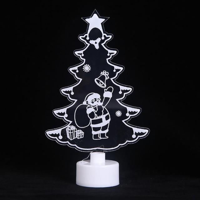 Lampka nocna Santa LED do ozdoby choinki - plastikowa ozdoba dla firm i domu - Wianko - 7
