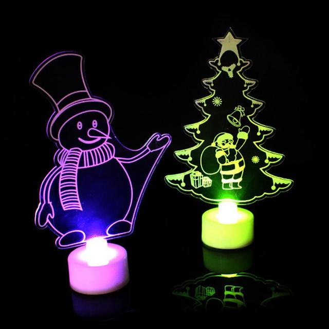 Lampka nocna Santa LED do ozdoby choinki - plastikowa ozdoba dla firm i domu - Wianko - 4