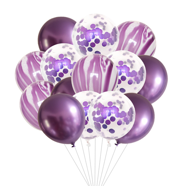 10 cali fioletowy motyw złoty balon metalowe zestaw balonów dekoracje na imprezę urodzinową dla dorosłych dzieci baby shower materiały ślubne - Wianko - 10