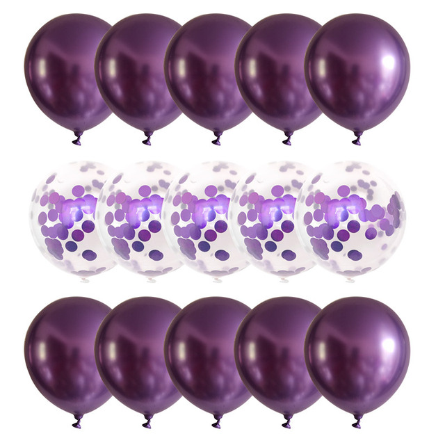 10 cali fioletowy motyw złoty balon metalowe zestaw balonów dekoracje na imprezę urodzinową dla dorosłych dzieci baby shower materiały ślubne - Wianko - 7