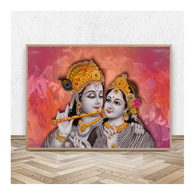 Mozaika 5D DIY Diamentowy Obraz Lorda Shivy z Ganeshą - Hidu Bóg wiedzy i szczęścia, ozdoba do dekoracji wnętrz - Wianko - 4