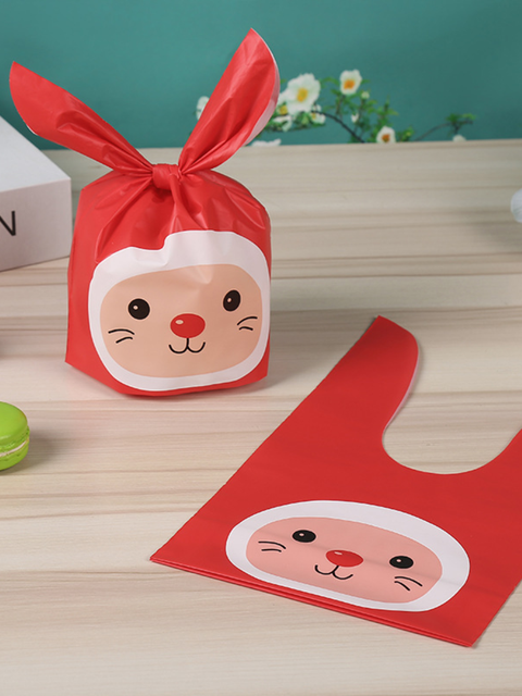 50 sztuk Torby na prezenty w kształcie uszu królika ze słodkimi wzorami Cartoon Stand Up - Wianko - 8