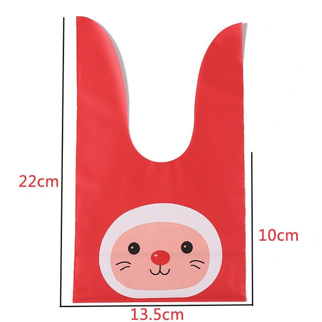 50 sztuk Torby na prezenty w kształcie uszu królika ze słodkimi wzorami Cartoon Stand Up - Wianko - 2
