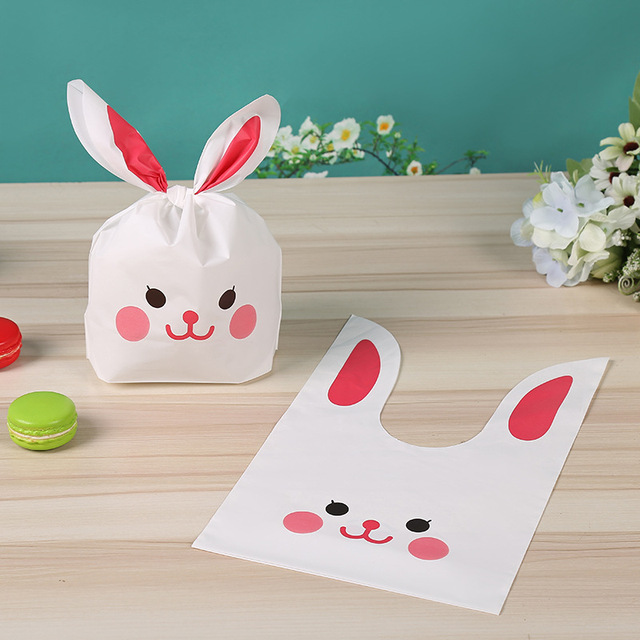 50 sztuk Torby na prezenty w kształcie uszu królika ze słodkimi wzorami Cartoon Stand Up - Wianko - 7