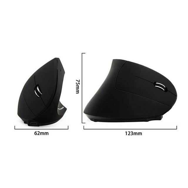 Ergonomiczna mysz pionowa USB 2.4G, bezprzewodowa, ładowalna, 6 przycisków, optyczna, do gier, na laptopa, PC, biuro i dom - Wianko - 9