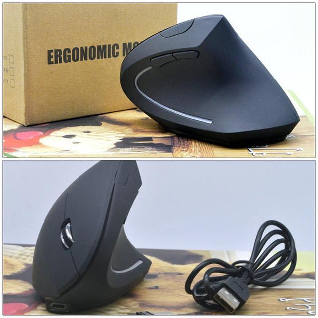 Ergonomiczna mysz pionowa USB 2.4G, bezprzewodowa, ładowalna, 6 przycisków, optyczna, do gier, na laptopa, PC, biuro i dom - Wianko - 11