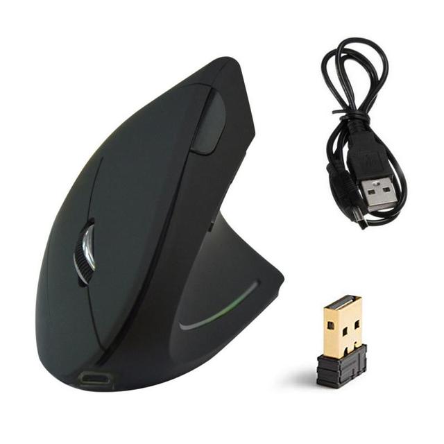 Ergonomiczna mysz pionowa USB 2.4G, bezprzewodowa, ładowalna, 6 przycisków, optyczna, do gier, na laptopa, PC, biuro i dom - Wianko - 8
