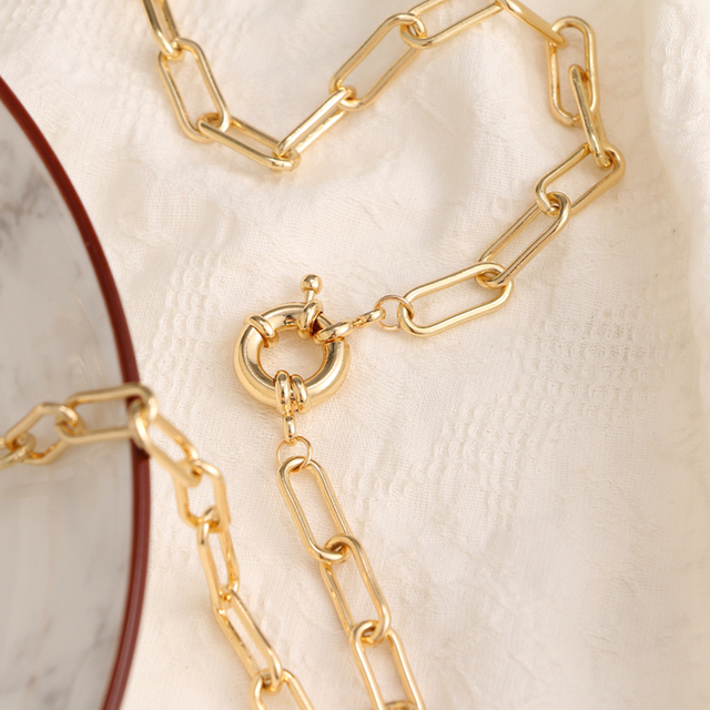 Naszyjnik z wisiorkiem Vintage złoty kolor żona, nieregularny okrągły łańcuszek - Wianko - 6