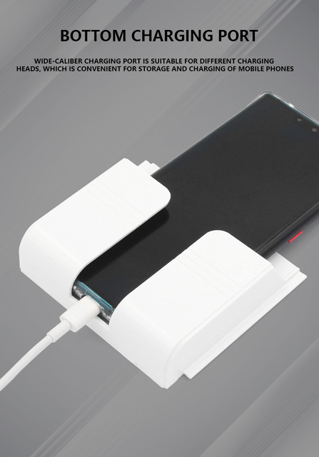 Gniazdo ścienne z uchwytem na telefon, etui z ładowarką USB - plastikowy stojak do organizacji gniazd elektrycznych - Wianko - 6