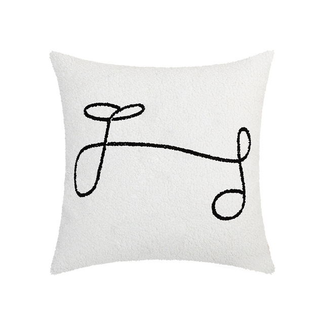 Poszewka dekoracyjna na poduszkę - Ręcznik zagęszczony, pluszowa, bawełniane płótno, flokowane, tkanina diamentowa, biała linia rysunek - Wianko - 9