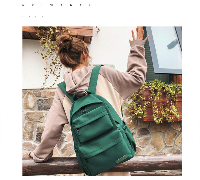 Nowy plecak nylonowy dla kobiet 2021 - duże torby szkolne i podróżne, wodoodporny, z miejscem na laptop - Wianko - 1