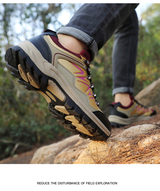 Lekkie wodoodporne buty górskie trekkingowe damsko-męskie z antypoślizgową podeszwą i plecakiem - Wianko - 21