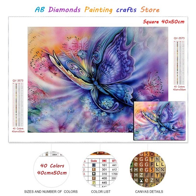 Malarstwo diamentowe 5D z motylem, pełne, duże rozmiary, okrągłe/kwadratowe, haft krzyżykowy, mozaika, dekoracja wnętrza - Wianko - 12