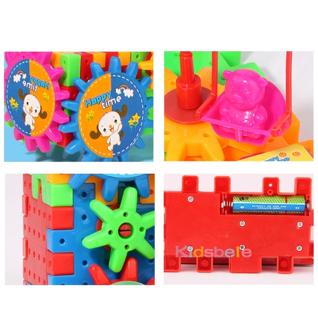 Zestaw 81 sztuk 3D Puzzle do budowania modeli z plastikowych przekładni - edukacyjne zabawki dla dzieci - Wianko - 6