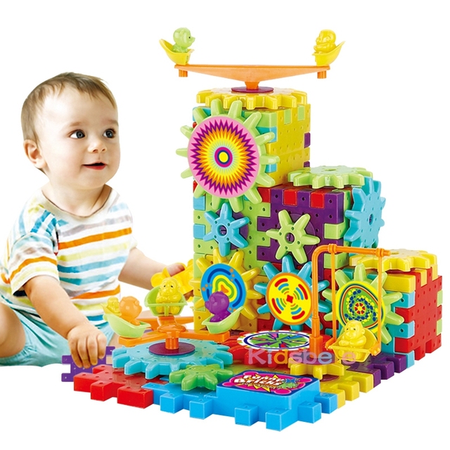 Zestaw 81 sztuk 3D Puzzle do budowania modeli z plastikowych przekładni - edukacyjne zabawki dla dzieci - Wianko - 3