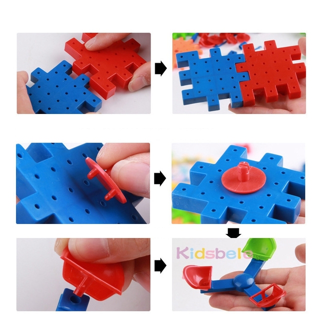 Zestaw 81 sztuk 3D Puzzle do budowania modeli z plastikowych przekładni - edukacyjne zabawki dla dzieci - Wianko - 7