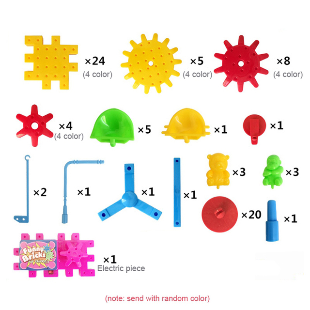 Zestaw 81 sztuk 3D Puzzle do budowania modeli z plastikowych przekładni - edukacyjne zabawki dla dzieci - Wianko - 4