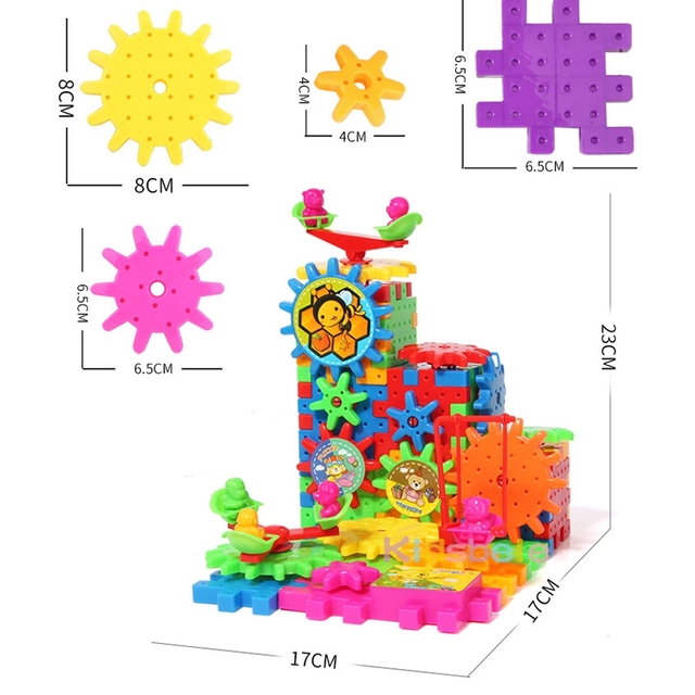 Zestaw 81 sztuk 3D Puzzle do budowania modeli z plastikowych przekładni - edukacyjne zabawki dla dzieci - Wianko - 5