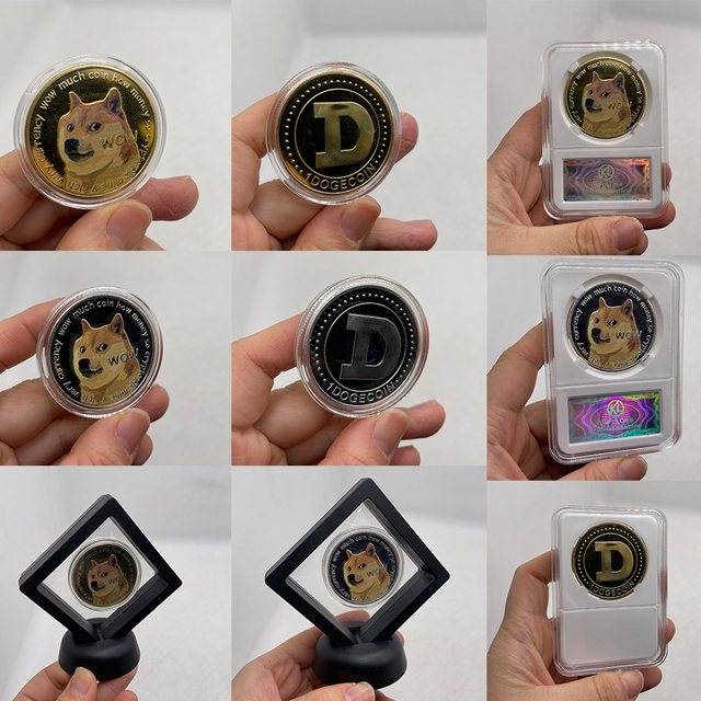 Monety bezwalutowe Dogecoin pozłacane - kolekcja pamiątek Shiba Inu (50 sztuk/pudło) - Wianko - 9
