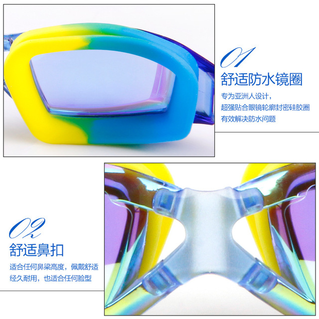 Profesjonalne okulary pływackie dla dzieci z filtrem UV i wodoodpornym silikonowym paskiem - Wianko - 8