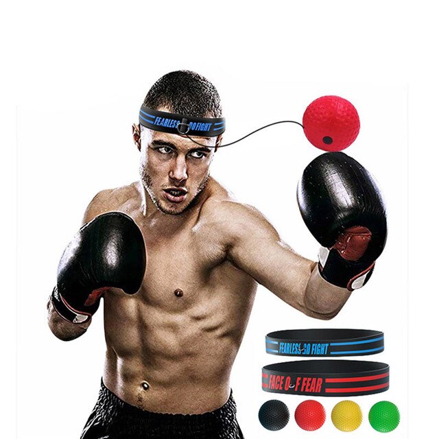Piłka dziurkacza Kick Boxing Reflex - treningowa opaska na głowę szybkość i refleks w walce Muay Thai MMA - akcesorium do treningu - Wianko - 1