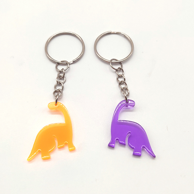 Akrylowe kolorowe breloczki z motywem dinozaurów - breloczek w kształcie małego niedźwiedzia - prezent DIY dla kobiet - Wianko - 10