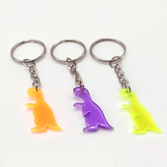 Akrylowe kolorowe breloczki z motywem dinozaurów - breloczek w kształcie małego niedźwiedzia - prezent DIY dla kobiet - Wianko - 9