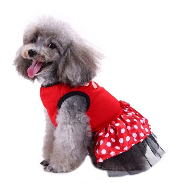 Sukienka świąteczna dla psów - poliestrowa spódnica z nadrukiem łosia i kokardką - Wianko - 10