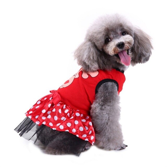Sukienka świąteczna dla psów - poliestrowa spódnica z nadrukiem łosia i kokardką - Wianko - 12