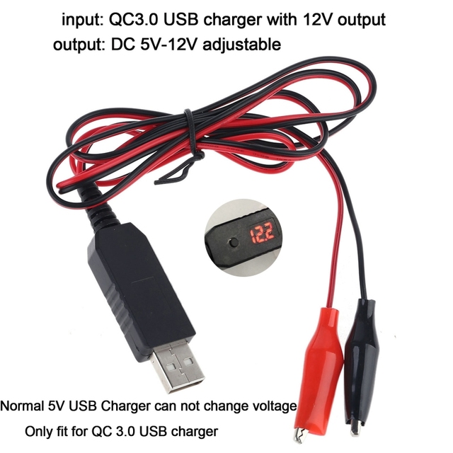 Przewód zasilający USB QC3.0 do eliminacji baterii AA AAA, regulujący napięcia 5V, 6V, 8.4V i 12V - Wianko - 4