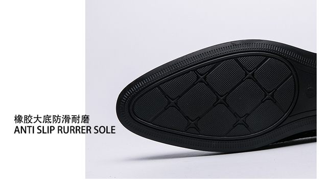 Czarne męskie mokasyny skórzane - buty wizytowe casual streetwear Street Trend - Wianko - 5