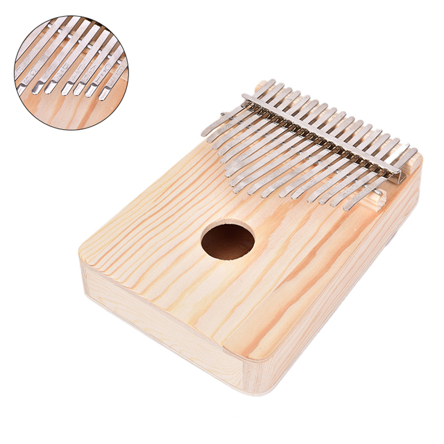 Nowe pianino kalimba z 17 klawiszami wykonane z afrykańskiego drewna massaranduba z doskonałym dźwiękiem thumb piano Sanza Mbira do gry przy akompaniamencie gitary - Wianko - 3