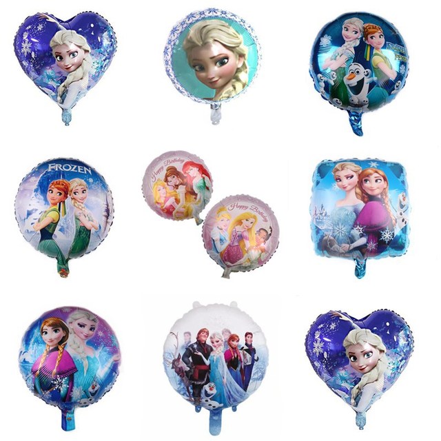 Bule Snow Frozen Anna Elsa - dekoracja urodzinowa z balonów foliowych dla dzieci Disney - Wianko - 3