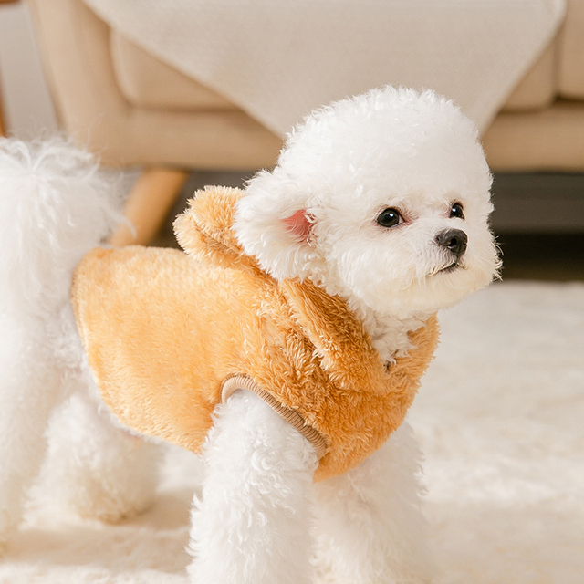 Urocza kurtka zimowa dla małych psów – miękka, pomorska bluza z kapturem dla szczeniąt ras Shih Tzu, Chihuahua i York - Wianko - 7